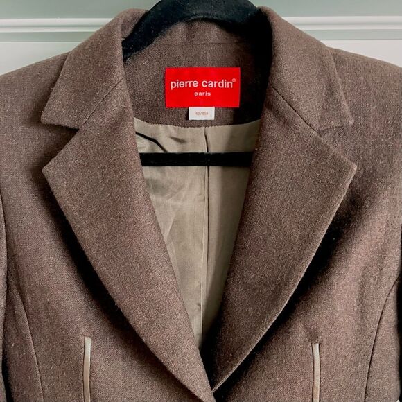 Pierre Cardin 1970s Notched Lapels Single-Breasted Jacket Chocolate Sz 80A IT4 - Picture 6 of 13